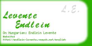 levente endlein business card